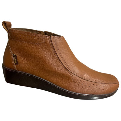Romulo Bota Cuero Miel Mujer Talla 35 Ref 6225 